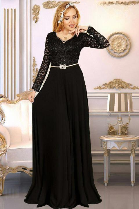 لباس مجلسی و شب ماکسی مدل آیلین - مشکی / سایز 1 (38/36) ا Dress and long night|پیشنهاد محصول