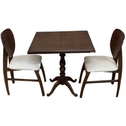میز و صندلی ناهارخوری 2 نفره مدل دیفن باخیا - قهوه ای تیره|پیشنهاد محصول