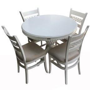 میز و صندلی ناهار خوری اسپرسان چوب مدل Sm36 - سفید|پیشنهاد محصول