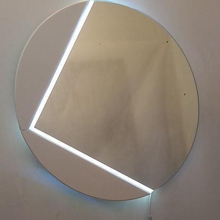 آینه گرد دکوراتیو مدرن سفید چراغدار|پیشنهاد محصول