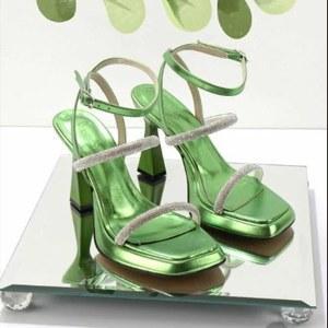 کفش زنانه مجلسی ساتن سبز متالیک Metalik Yeşil Kadın Abiye Ayakkabı K05215400809 بامبی|پیشنهاد محصول