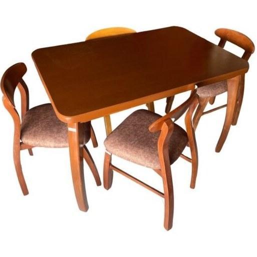 میز و صندلی ناهارخوری چهار نفره گالری چوب آشنایی مدل ۷۰۶-۴|پیشنهاد محصول