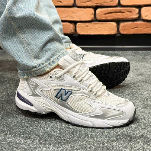 کتونی اسپرت مردانه و زنانه مدل نیوبالانس725 NEW BALANCE رنگ سفید نقره ایی کد 9991|کتونی خان