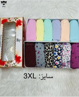 شورت سوپر پنبه جعبه ای کد ۲۱۳۰👙 جین12تایی سایز 3XL|عمده لباس