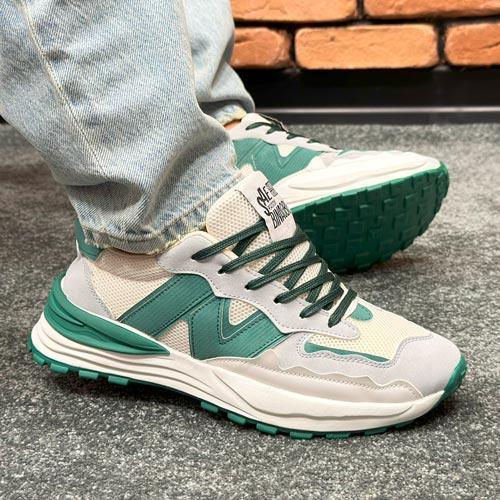 کتونی اسپرت مردانه مدل نیوبالانس NEW BALANCE رنگ طوسی یشمی کد 9985|کتونی خان