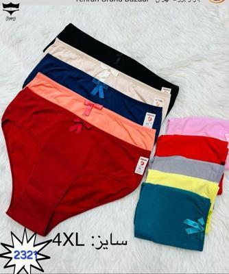 شورت سوپر نخی ساده غزل سایز4XL کد۲۳۲۰ 👙پک 10تایی|عمده لباس