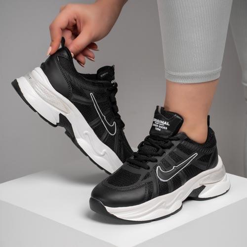 کفش و کتانی زنانه و دختذانه مدل نایک NIKE رنگ مشکی کد B126|کتونی خان