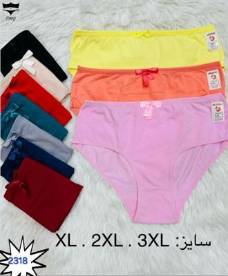 شورت سوپر نخی ساده غزل کد2318👙 بسته 10 تایی سایز XL|عمده لباس