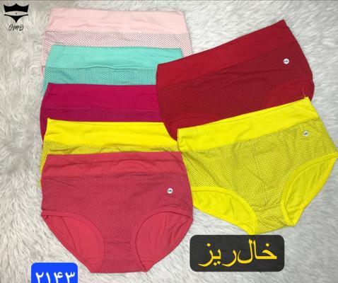 شورت بغل پهن‌ کمر گنی زنانه خالریز کد ۲۱۴۳🌺 بسته 12 تایی سایز 3XL|عمده لباس