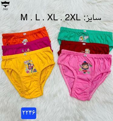 شورت سوپر نخ اسلیپ دخترانه عروسکی کد۲۲۴۶👙 بسته 12 تایی سایز XL و 2XLمناسب۶تا۱۰سال|عمده لباس