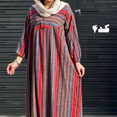 پیراهن زنانه بلند راحتی نخ خارجی 7960|باسلام (sanyasshop)