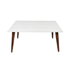 میز جلو مبلی سفید پایه چوبی