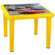میز تحریر پلاستیکی زرد طرح ماشین‌ها
