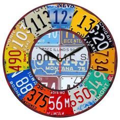 ساعت دیواری طرح پلاک ماشین خارجی کد 1219
