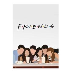  کارت پستال بادکنک آبی طرح فرندز مدل Friends3