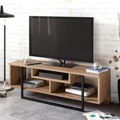 میز تلویزیون استیل طرح چوب