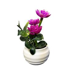 گلدان مدل v1 به همراه گل مصنوعی