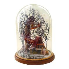چراغ خواب هانسل وود مدل کلبه رویایی فصل زمستان کد 30cm