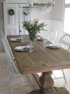 میز ناهارخوری چوبی طبیعی