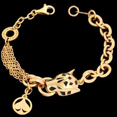 دستبند طلا 18 عیار زنانه طلای مستجابی مدل ببر کد M18