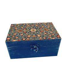 جعبه هدیه چوبی مدل هنری طرح کاشی کد SB81