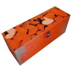 جعبه هدیه چوبی مدل فانتزی طرح قلب کد WB70