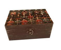 جعبه هدیه چوبی مدل هنری طرح قجری کد SB78