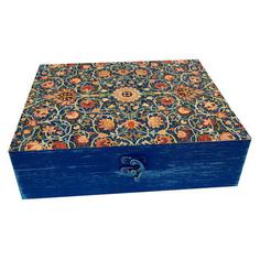 جعبه هدیه چوبی مدل هنری طرح کاشی کد WB214