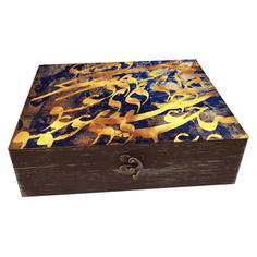 جعبه هدیه چوبی مدل هنری طرح نستعلیق کد WB229
