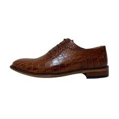 کفش مردانه کرمانی مدل تمام چرم دستدوز کروکودیل کد 1057 رنگ عسلی