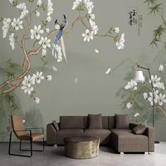 پوستر دیواری سه بعدی مدل شاخه گل سفید DRVF1071