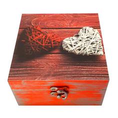 جعبه هدیه چوبی مدل فانتزی طرح دل کد SB11