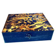 جعبه هدیه چوبی مدل هنری طرح نستعلیق کد WB210