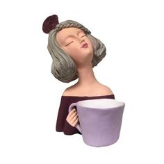 مجسمه هوم لاکس مدل دختر فنجان به دست
