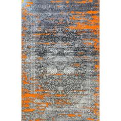 فرش ماشینی طرح پتینه مدرن مدل وینتیج 2013 زمینه نارنجی