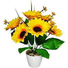 گلدان به همراه گل مصنوعی مدل آفتابگردان کد 07