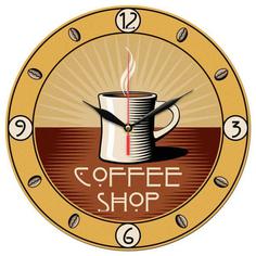 ساعت دیواری طرح فنجان قهوه کد 1225