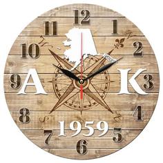 ساعت دیواری طرح قطب نما و چوب کد 1232