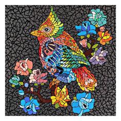 تابلو کاشی کاری مدل پرنده بهشتی