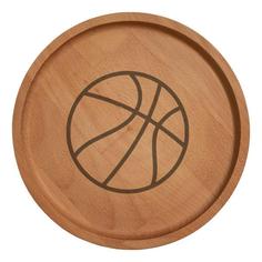 بشقاب چوبی مدل توپ بسکتبال