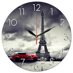ساعت دیواری طرح برج ایفل پاریس و ماشین قدیمی کد 1267