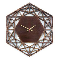  ساعت دیواری مدل گره چینی چوبی کد 17001