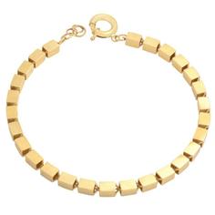 دستبند طلا 18 عیار زنانه طلای مستجابی مدل آیس کیوب کد 7