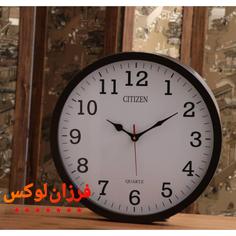 ساعت دیواری سیتیزن ساده قطر ۳۳ برند سیتیزن - یک سال ضمانت موتور ا watch