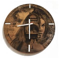 ساعت دیواری چوبی گالری چارگوش مدل cw16 دایره ا CHE WOODEN CLOCK CW16