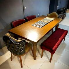 میزوصندلی غذاخوری چوبی مدل کوئین ا Dining table and chairs