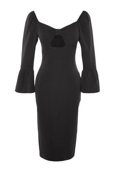 لباس مجلسی زنانه مشکی  آستین بالونی ترندیول میلا