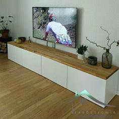 میز تلویزیون زمینی دیواری ساده کشودار
