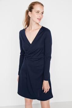 لباس مجلسی زنانه آبی سرمه ای  آستین استاندارد ترندیول میلا