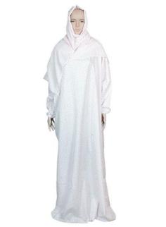 لباس مجلسی زنانه نخی با حجاب عبای خمار